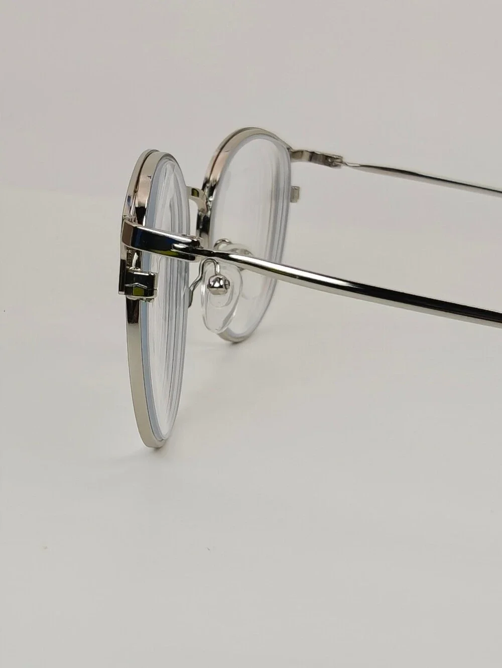 Jive. Lime Green and Silver Round Metal Eyeglasses. Wider Face Design.